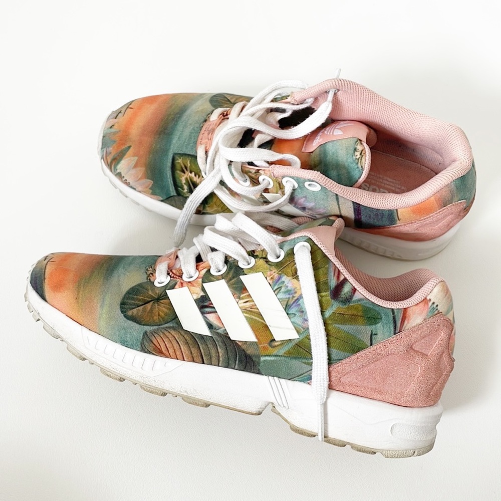 adidas ZX Flux Farm Curso d’Agua  Tropical Print Sneakers - Picture 11 of 14